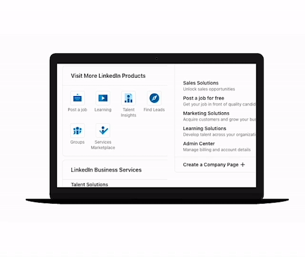 Motion Graphic displaying the how to's on signing up for linkedin.